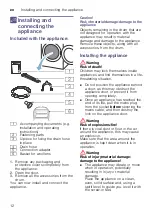 Preview for 12 page of Bosch WTW85530EE Installation And Operating Instructions Manual