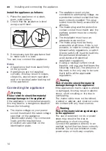 Preview for 14 page of Bosch WTW85540EU Installation And Operating Instructions Manual