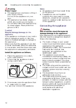 Preview for 14 page of Bosch WTW85551BY Installation And Operating Instructions Manual