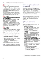 Preview for 14 page of Bosch WTW85561BY Installation And Operating Instructions Manual