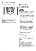 Preview for 30 page of Bosch WTW85561BY Installation And Operating Instructions Manual