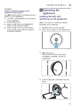 Preview for 27 page of Bosch WTW855R9SN Installation And Operation Instruction Manual