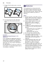 Preview for 32 page of Bosch WTW855R9SN Installation And Operation Instruction Manual