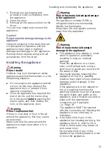 Preview for 13 page of Bosch WTW87561GB Installation And Operating Instructions Manual