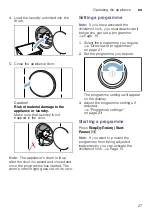 Preview for 27 page of Bosch WTW87569GR Installation And Operating Instructions Manual