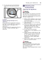 Preview for 31 page of Bosch WTW87569GR Installation And Operating Instructions Manual