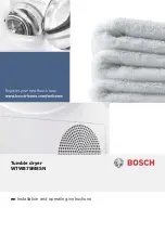 Preview for 1 page of Bosch WTW875M8SN Installation And Operating Instructions Manual