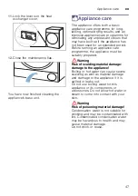 Preview for 47 page of Bosch WTW87640ES Installation And Operating Instructions Manual