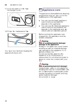 Preview for 46 page of Bosch WTW876H8SG Installation And Operating Instructions Manual