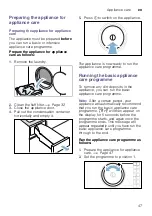 Preview for 47 page of Bosch WTW876H8SG Installation And Operating Instructions Manual