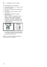 Preview for 14 page of Bosch WTW87T9ESN Installation And Operating Instructions Manual