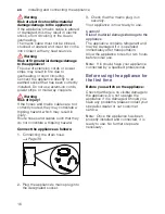 Preview for 16 page of Bosch WTWH7560GB Installation And Operating Instructions Manual