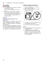 Preview for 16 page of Bosch WTWH7579SN Installation And Operating Instructions Manual