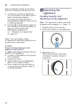 Preview for 30 page of Bosch WTWH7579SN Installation And Operating Instructions Manual