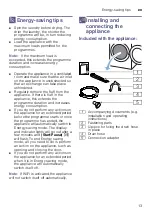 Preview for 13 page of Bosch WTWH759PSN Installation And Operating Instructions Manual