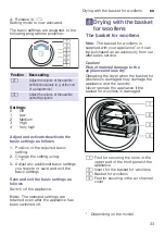 Preview for 33 page of Bosch WTX87MF0CH Installation And Operating Instructions Manual