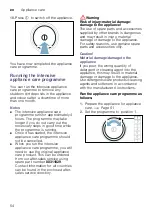 Preview for 54 page of Bosch WTX87MH0SG Installation And Operating Instructions Manual