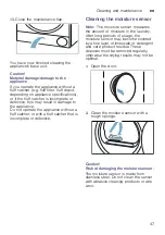 Preview for 47 page of Bosch WTX88RH9GB Installation And Operating Instructions Manual