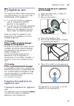 Preview for 49 page of Bosch WTX88RH9GB Installation And Operating Instructions Manual