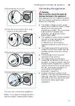 Preview for 17 page of Bosch WTX8HEL9SN Installation And Operating Instructions Manual