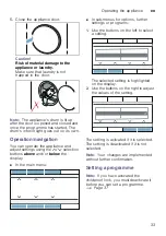 Preview for 33 page of Bosch WTX8HEL9SN Installation And Operating Instructions Manual