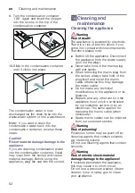 Preview for 52 page of Bosch WTX8HEL9SN Installation And Operating Instructions Manual