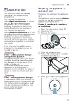 Preview for 57 page of Bosch WTX8HEL9SN Installation And Operating Instructions Manual