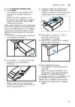 Preview for 61 page of Bosch WTX8HEL9SN Installation And Operating Instructions Manual