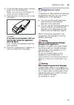 Preview for 53 page of Bosch WTX8HKL9SN Installation And Operating Instructions Manual