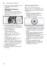 Preview for 18 page of Bosch WTY887W0EE Installation And Operating Instructions Manual