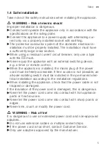 Предварительный просмотр 5 страницы Bosch WUU24T72ES User Manual And Installation Instructions