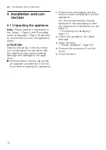 Предварительный просмотр 12 страницы Bosch WUU24T72ES User Manual And Installation Instructions