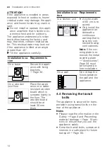 Preview for 14 page of Bosch WUU28TL9SN User Manual And Installation Instructions