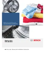 Bosch WVG28420AU Instruction Manual And Installation Instructions preview