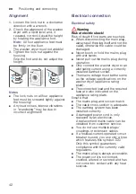 Preview for 42 page of Bosch WVG30460GC Instruction Manual And Installation Instructions