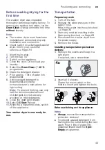 Preview for 43 page of Bosch WVG30460ME Instruction Manual And Installation Instructions