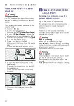 Preview for 42 page of Bosch WVG3046SIN Instruction Manual And Installation Instructions