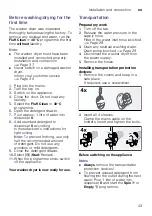 Preview for 43 page of Bosch WVH28420SN Instruction Manual And Installation Instructions