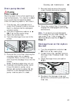 Preview for 43 page of Bosch WVH28422SN Instruction Manual And Installation Instructions