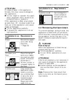 Preview for 13 page of Bosch XQG100-WDU285H00W User Manual And Installation Instructions