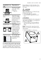 Предварительный просмотр 13 страницы Bosch XQG100-WNB254X00W User Manual And Installation Instructions