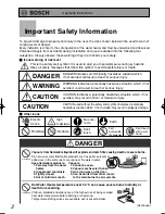 Предварительный просмотр 2 страницы Bosch YS1780RA Owner'S Manual