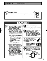 Предварительный просмотр 3 страницы Bosch YS1780RA Owner'S Manual