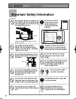 Предварительный просмотр 4 страницы Bosch YS1780RA Owner'S Manual