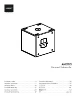 Preview for 1 page of Bose Professional 843163-0110 Product Manual