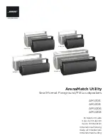 Bose Professional ArenaMatch Utility AMU105 Installation Manual предпросмотр