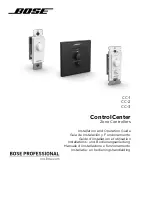 Preview for 1 page of Bose Professional ControlCenter CC-1 Installation And Operation Manual