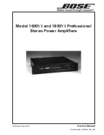 Bose 1600-VI Service Manual preview