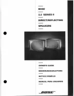 Bose 2.2 Series II Owner'S Manual preview