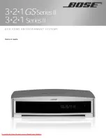 Предварительный просмотр 1 страницы Bose 3-2-1 GS Series III Owner'S Manual